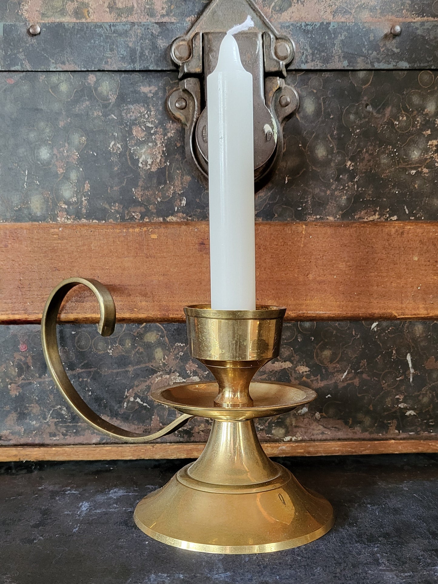Vintage Brass Candlestick Holder