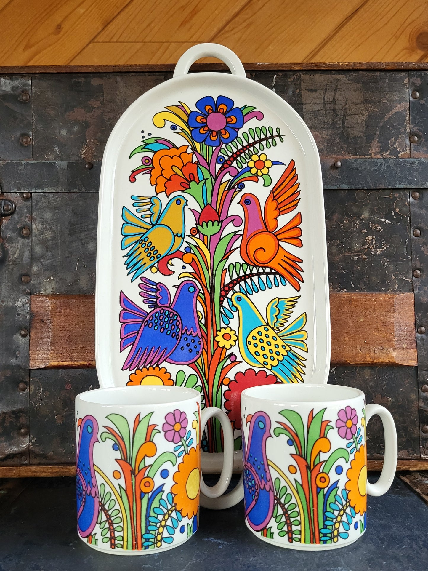 Vintage Villeroy Boch Acapulco Mug and Tray Set
