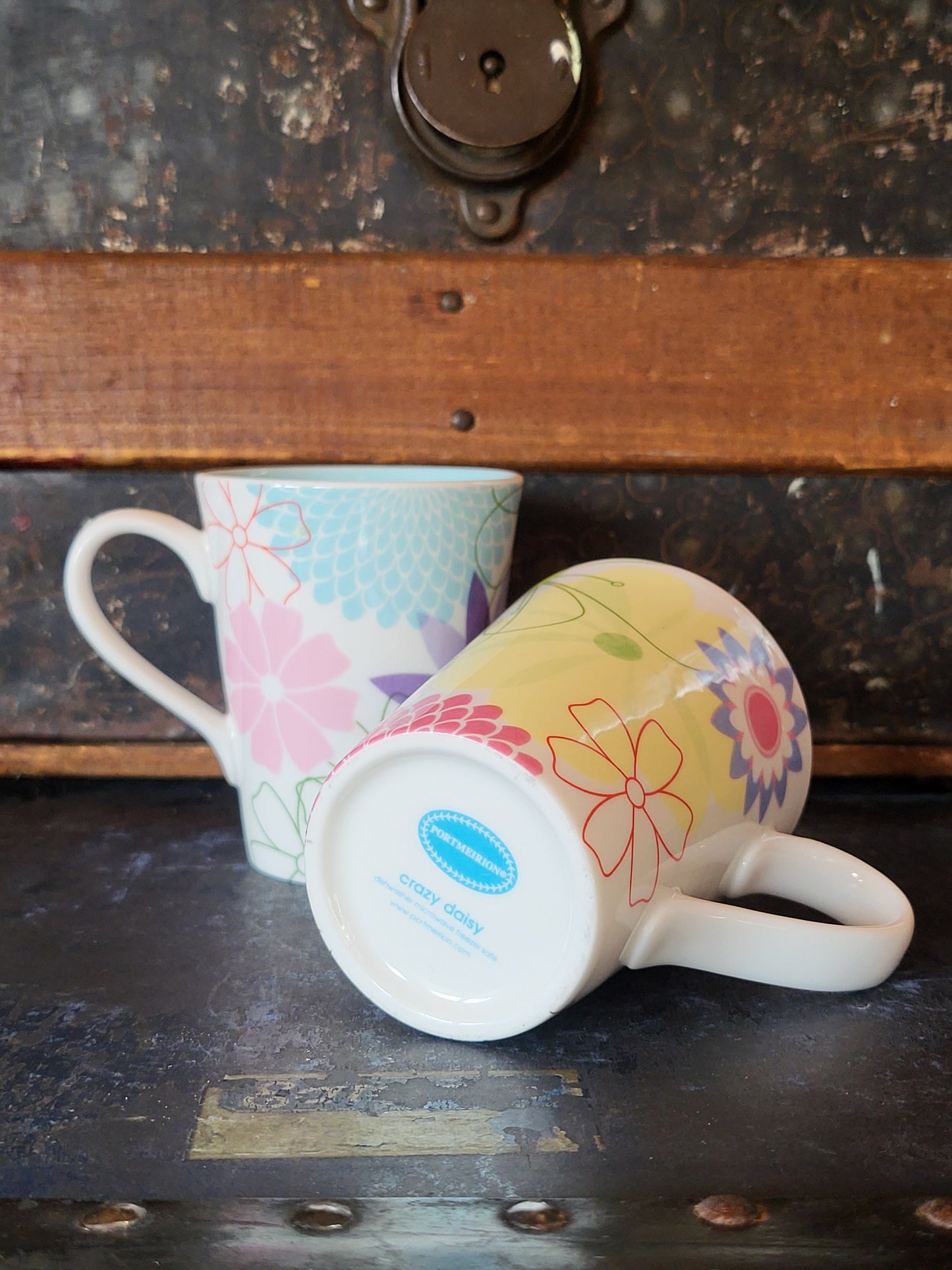 Portmeirion Crazy Daisy Mugs set of 2